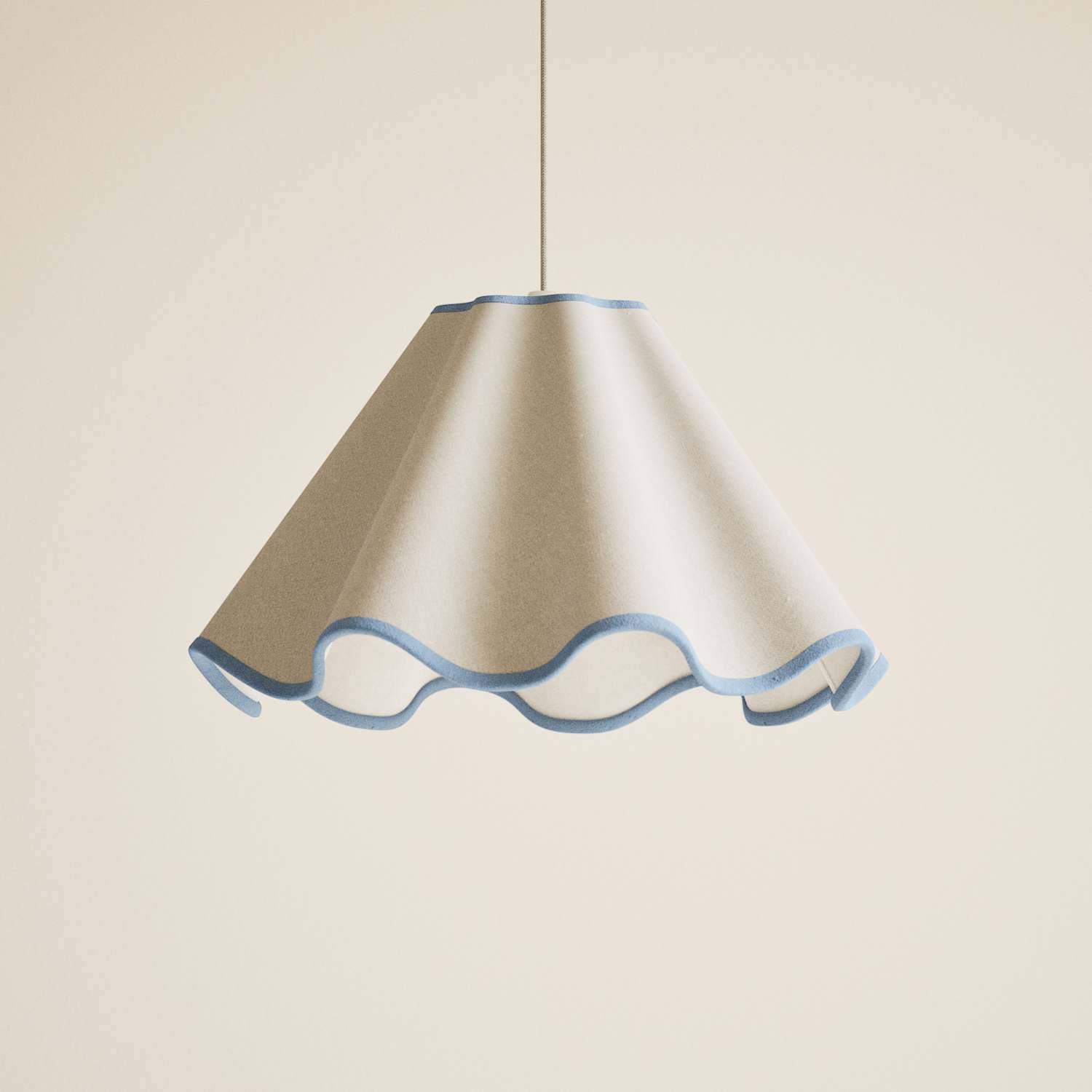 M&S Fabric Wave Scallop Shade - Blue