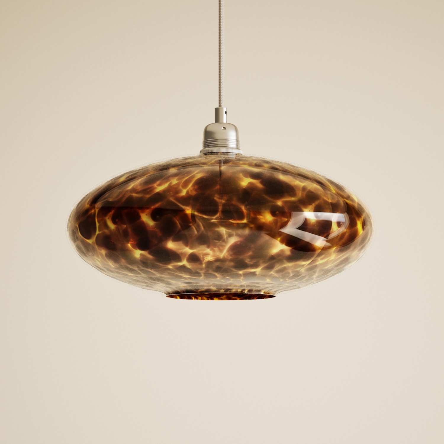 M&S Glass Tortoise Shell Easy Fit Shade - Brown