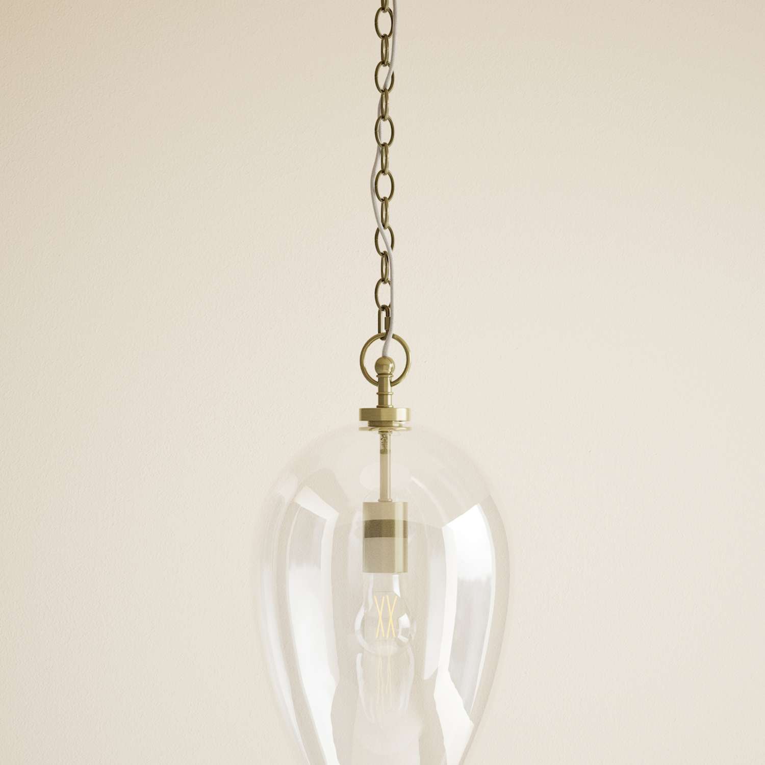 M&S Glass Pendant Light - Clear