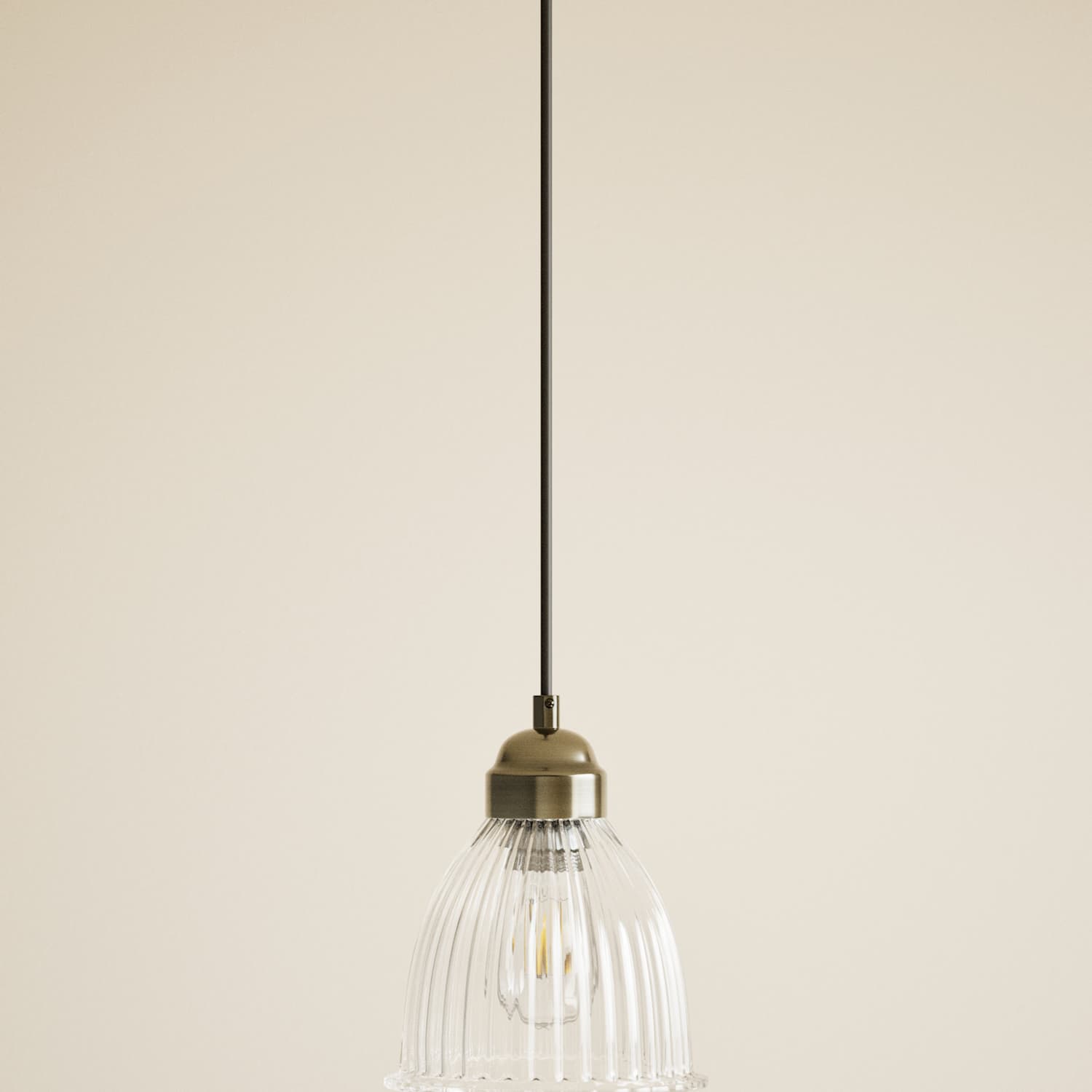 M&S Small Florence Pendant Light - Antique Brass