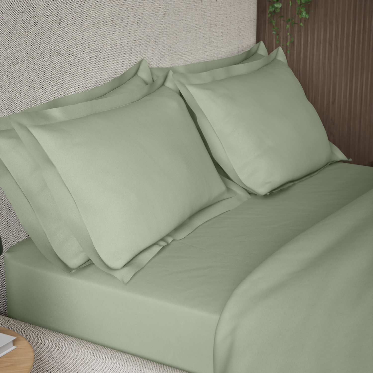 M&S 2 Pack 300 Thread Count Oxford Pillowcases - Sage