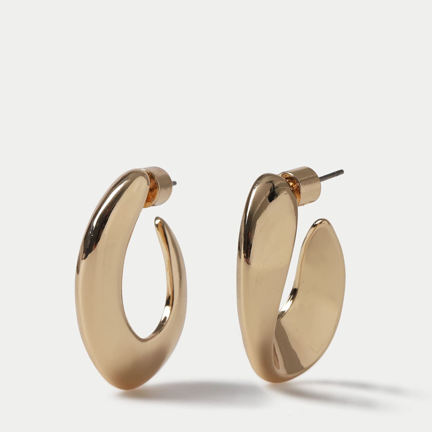 M&S Girls Chunky Hoop Earrings - Gold