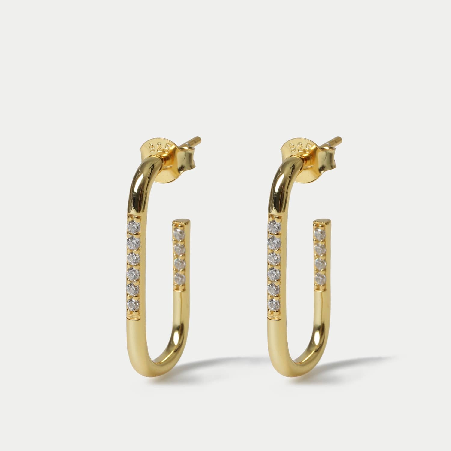 M&S Women's Sterling Silver Gold Plated Earrings