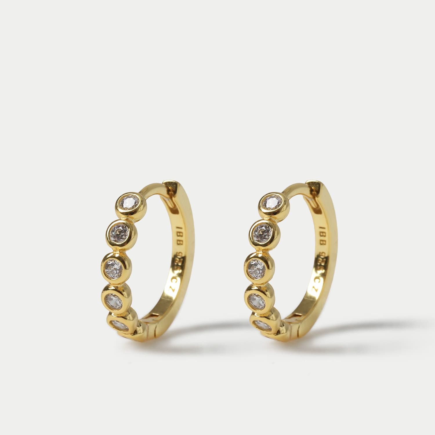 M&S Women's Sterling Silver Gold Plated Earrings