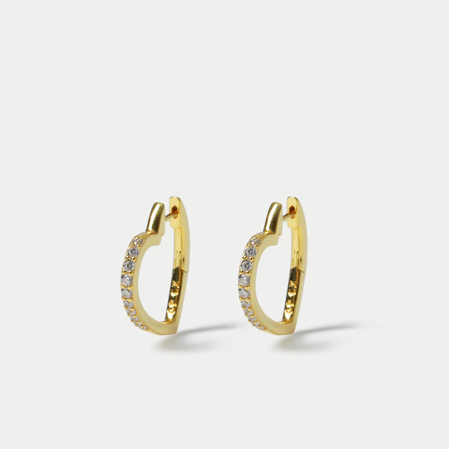 M&S Women's Sterling Silver Gold Plated Earrings