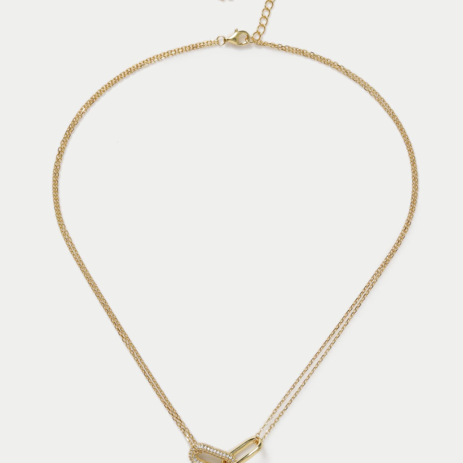 M&S Women's Sterling Silver Gold Plated Necklace