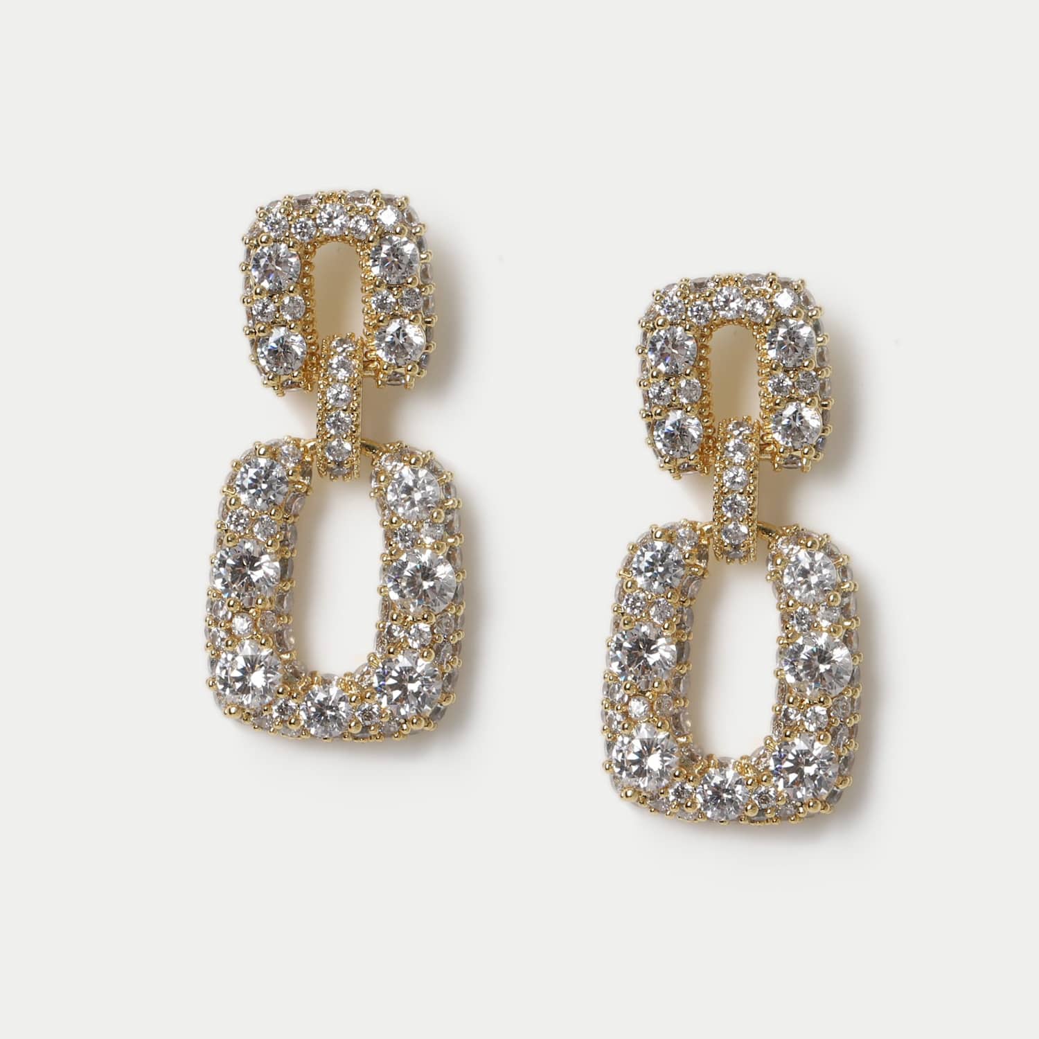 Autograph Women's 14ct Gold Plated Door Knocker Earrings