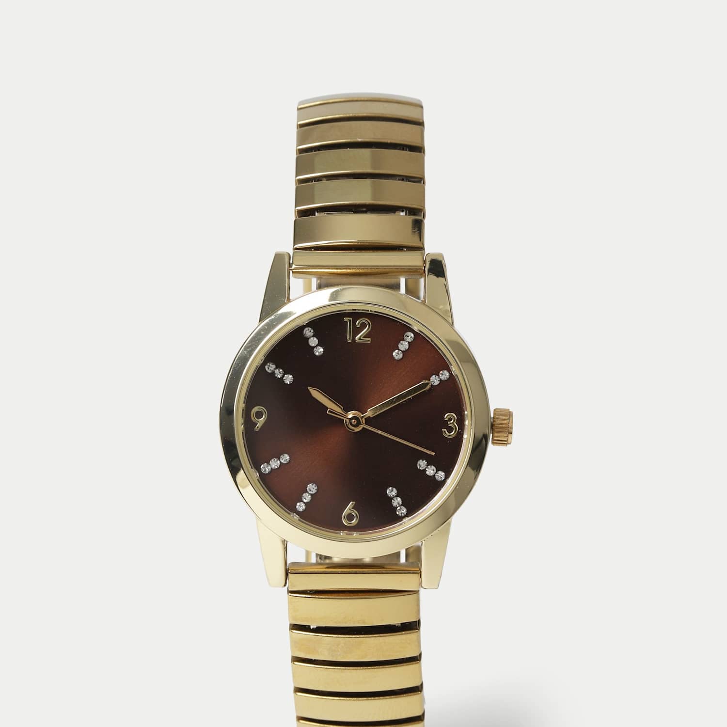 M&S Gold Tone Brown Face Watch - for Women