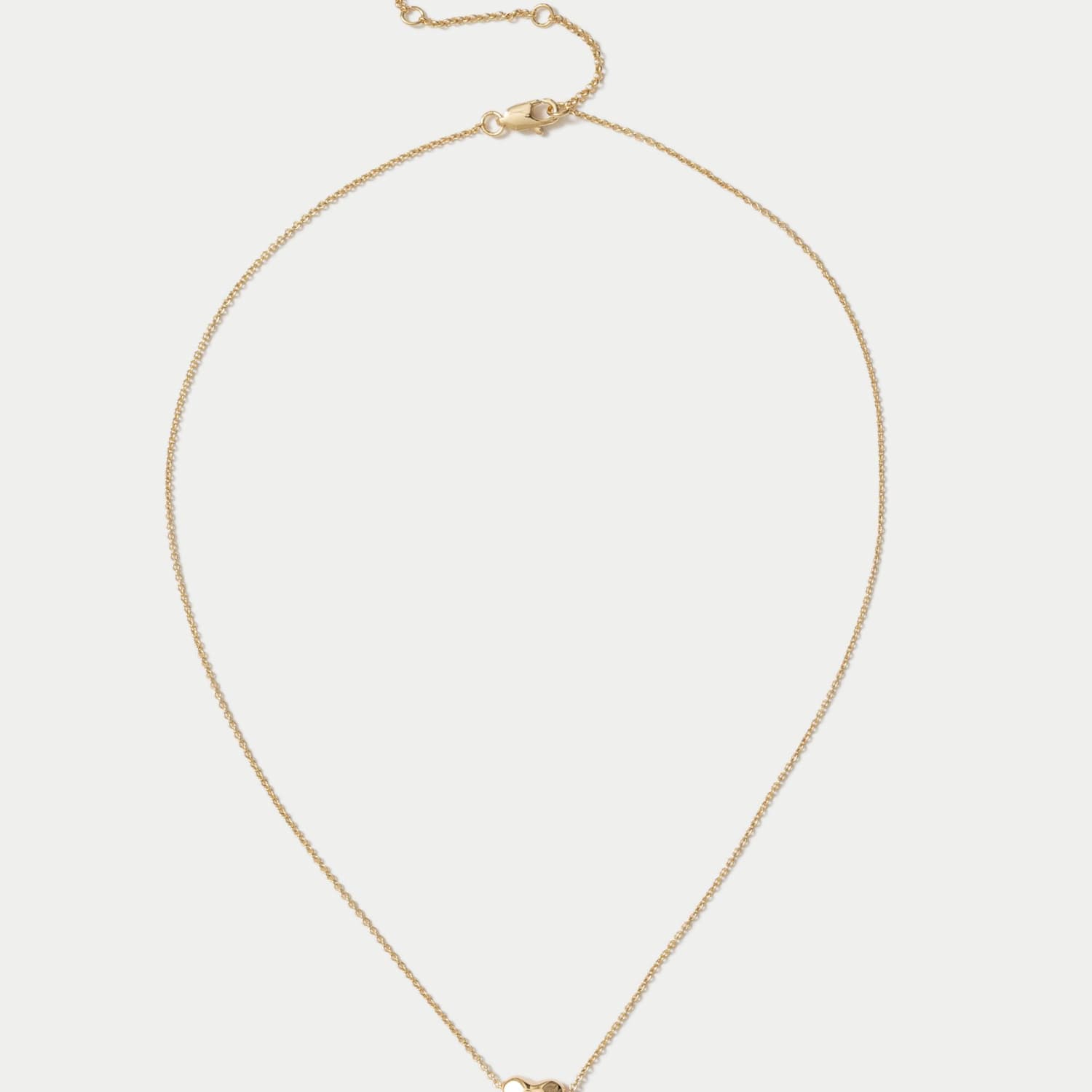 M&S Women's 14ct Gold Plated Heart Ditsy Necklace - Small-Medium