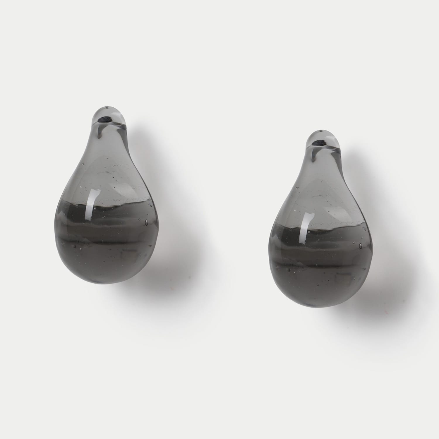 Autograph Women's Glass Hoop Earrings - Small-Medium - Grey