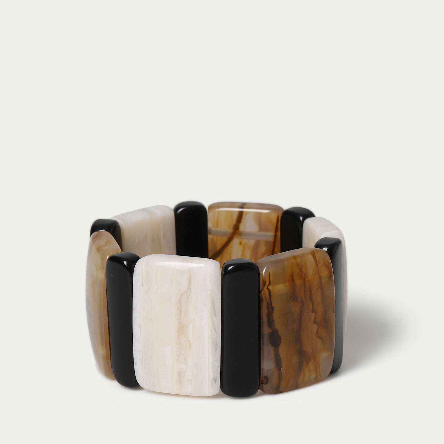 M&S Women's Resin Mixed Shape Bracelet - Small-Medium - Multi