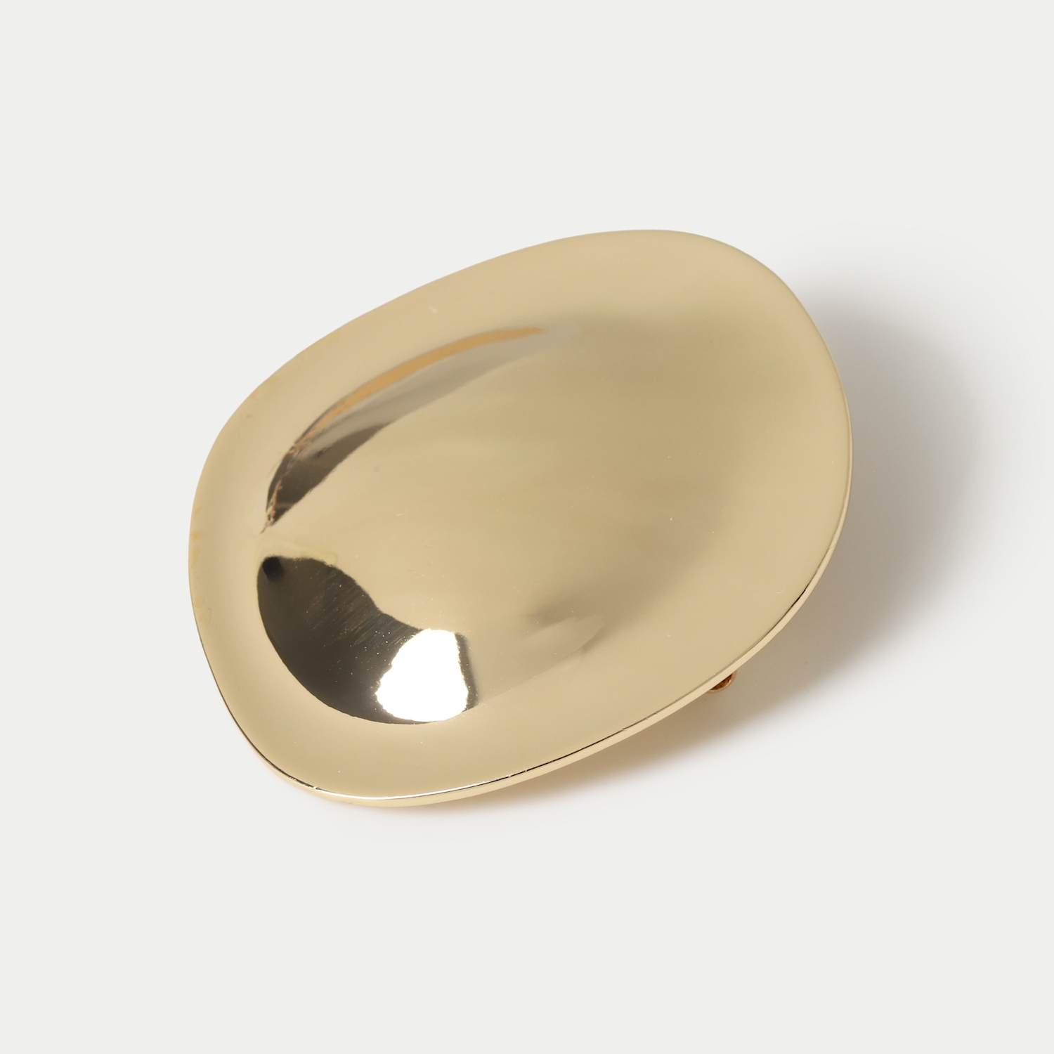 M&S Women's Gold Tone Clean Circular Brooch