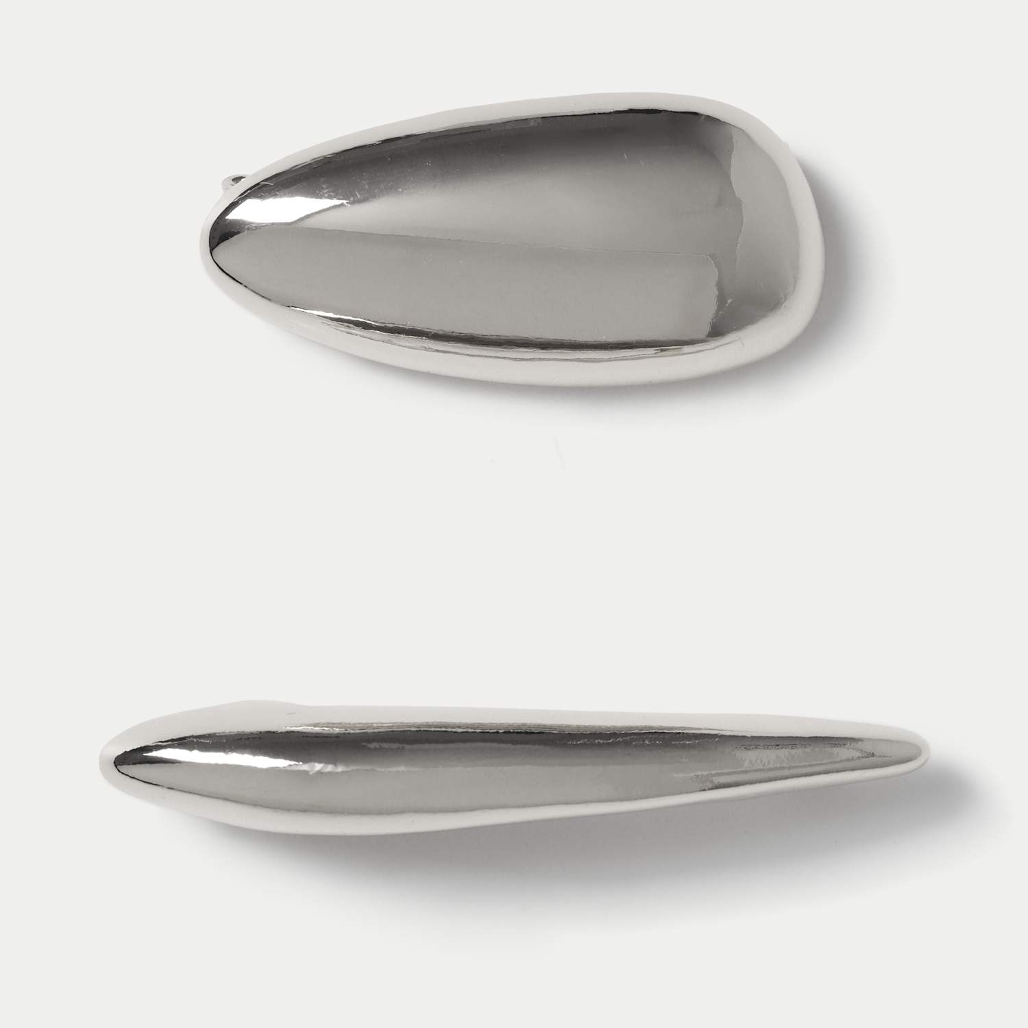 M&S Women's 2 Pack Silver Tone Clean Dome Brooch