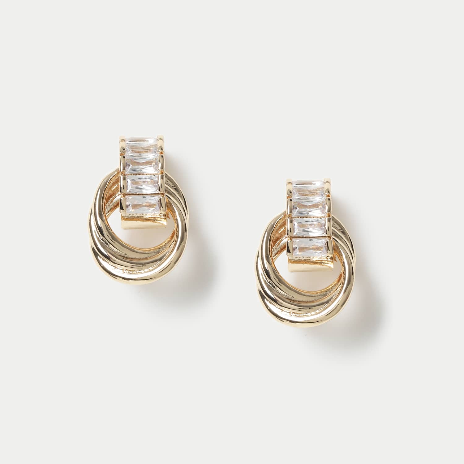 Autograph Women's Cubic Zirconia Door Knocker Earrings - Gold