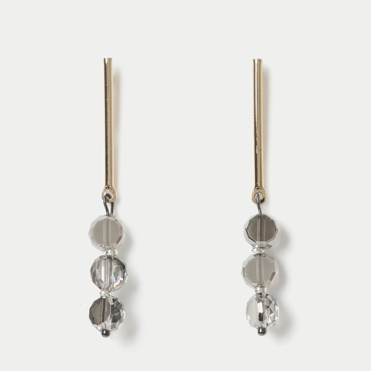M&S Women's Trio Stick Drop Earrings - Silver Mix
