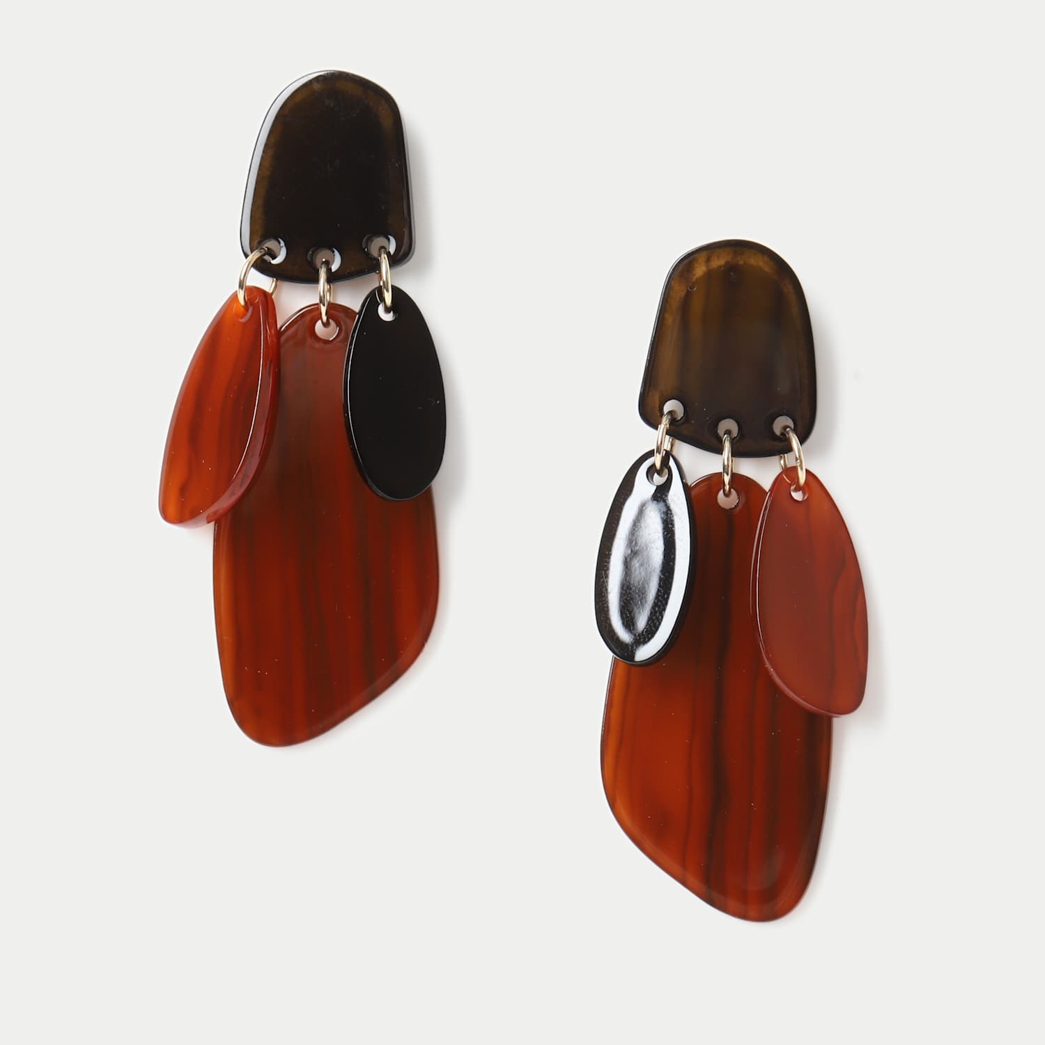 M&S Women's Resin Cascade Drop Earrings - Multi