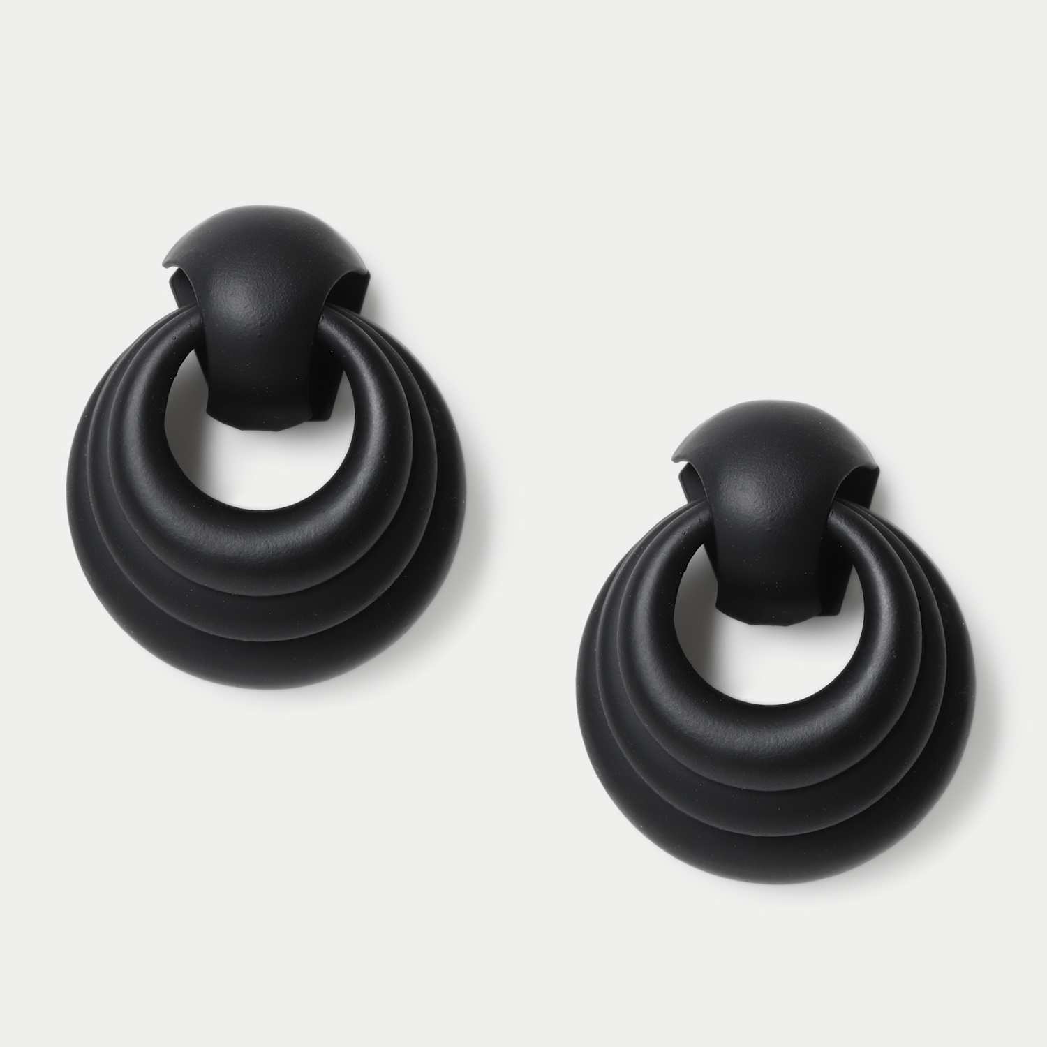 M&S Women's Door Knocker Drop Earring - Black
