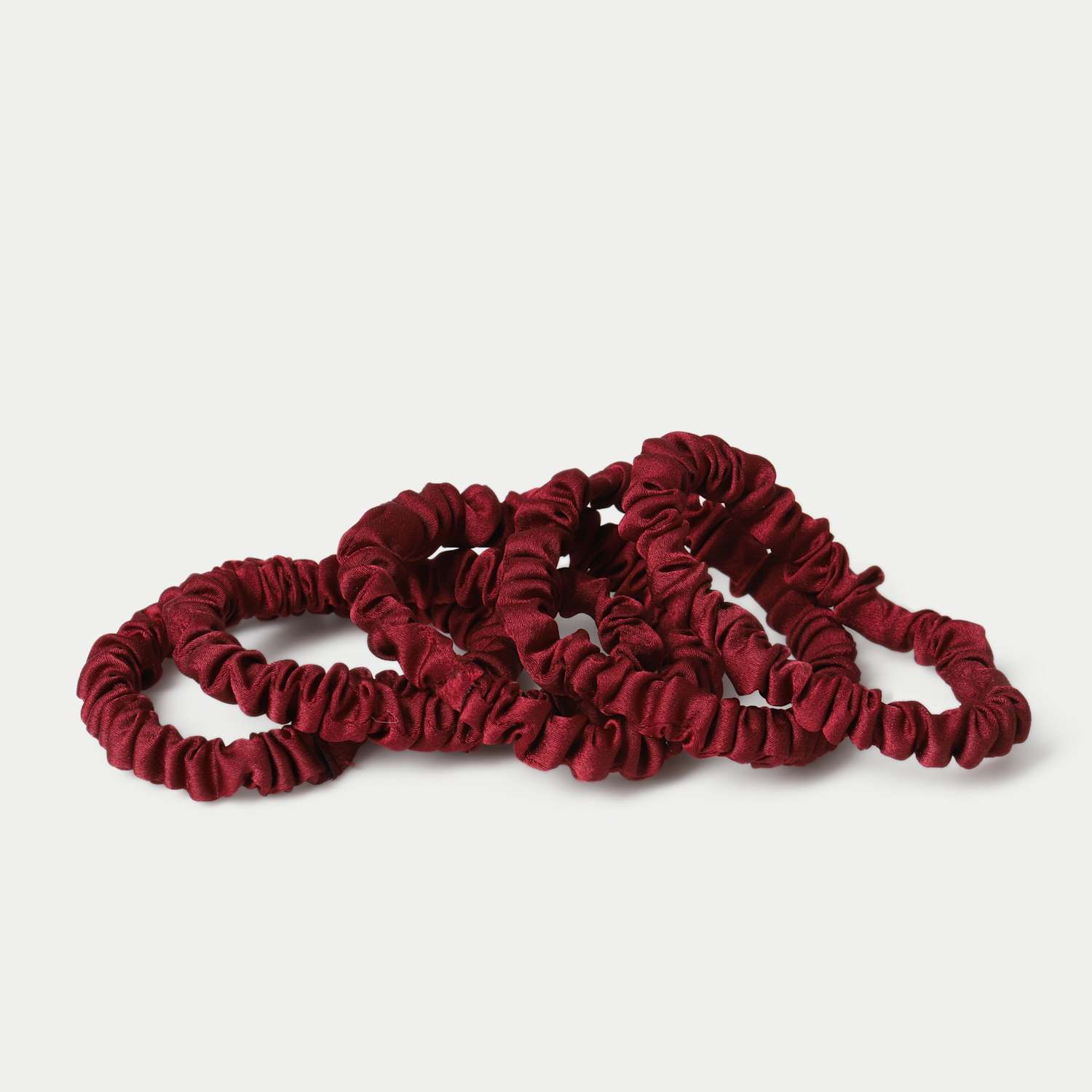 M&S Women's 5 Pack Burundy Hair Scrunchie - Burgundy