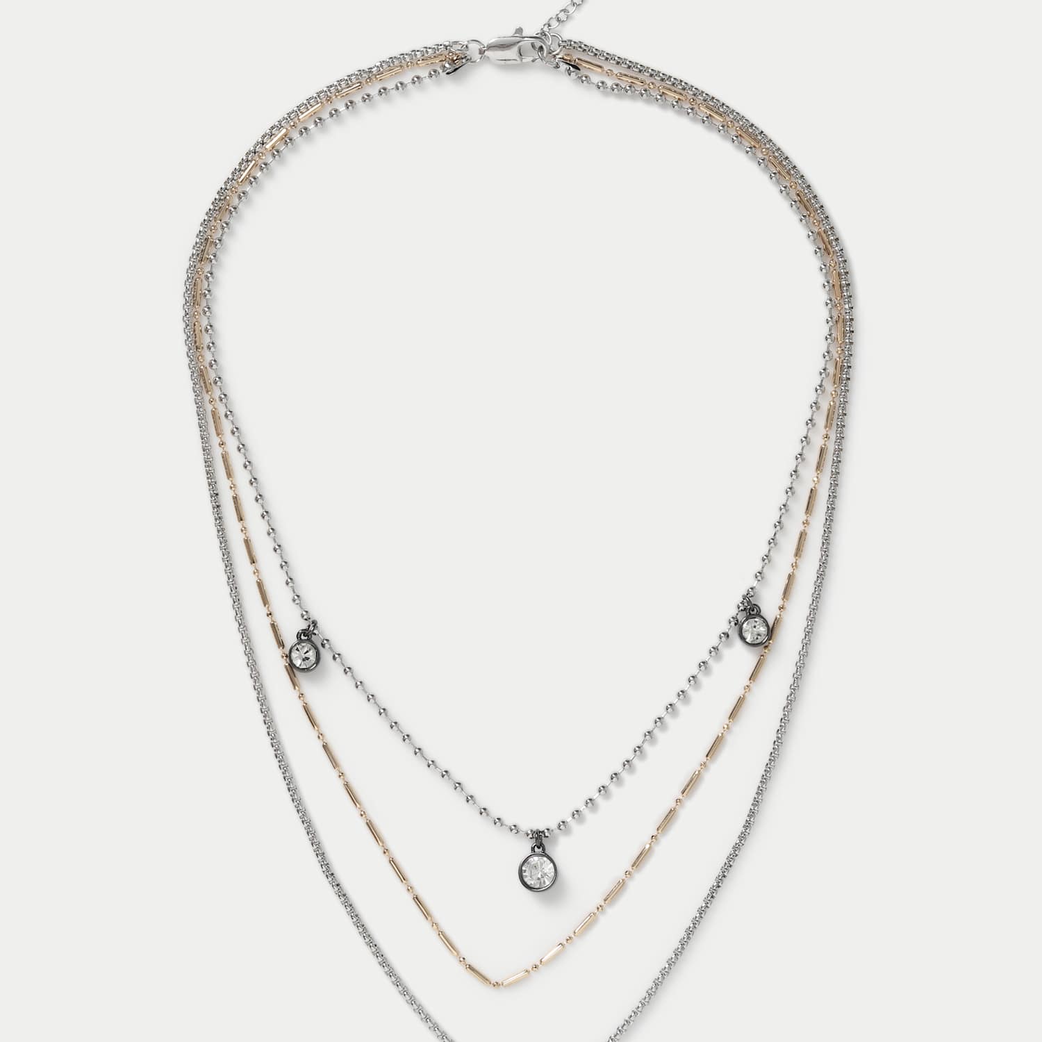 M&S Women's Crystal Detail Ball Chain Necklace - Multi