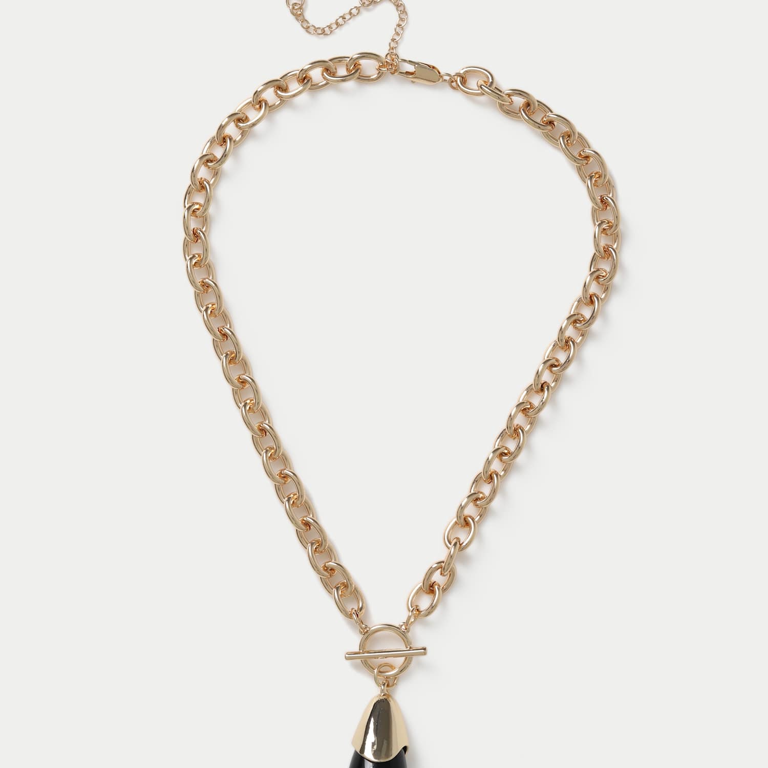 M&S Women's Tear Pendant Drop Necklace - Gold Mix