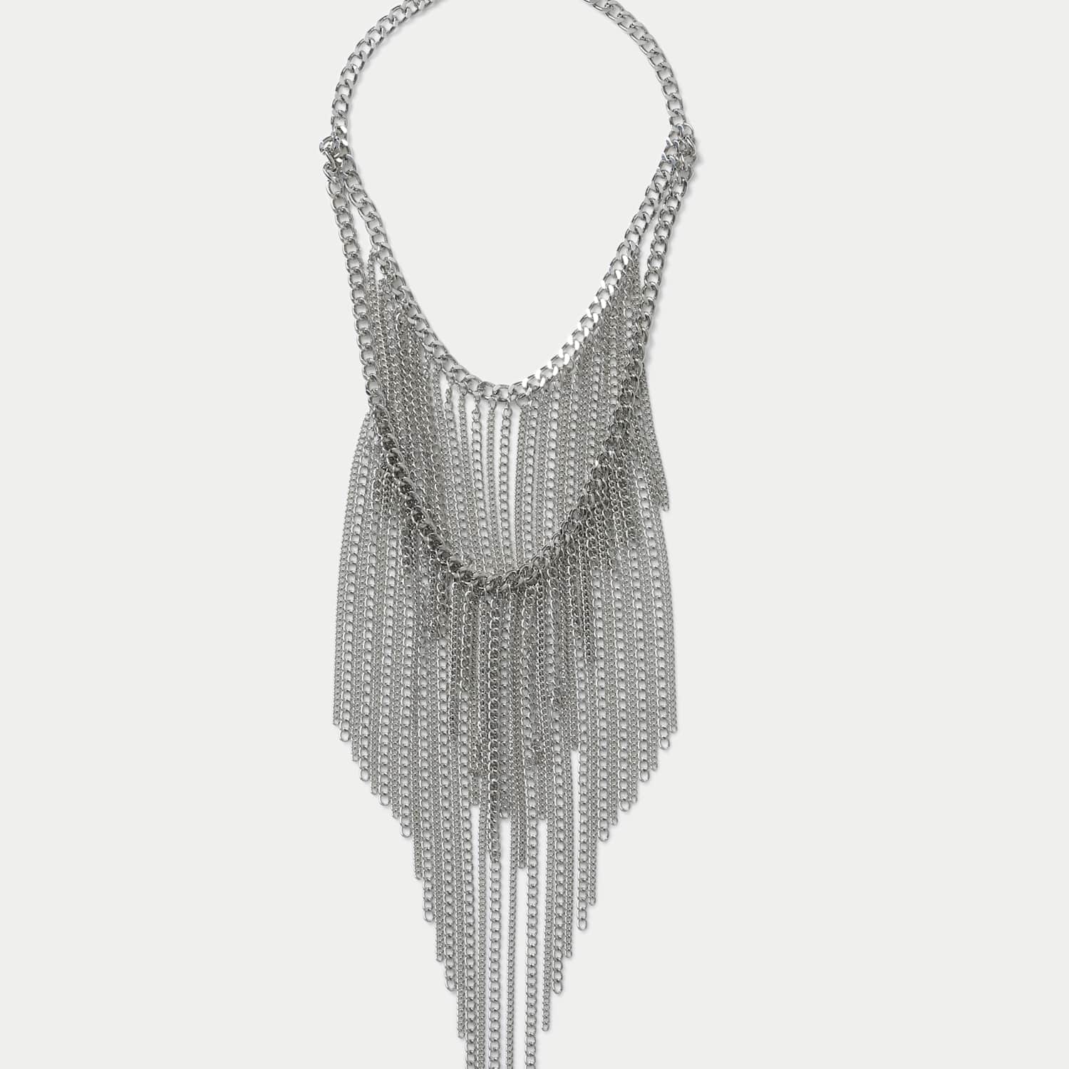 M&S Women's Statement Chain Piece Necklace - Silver