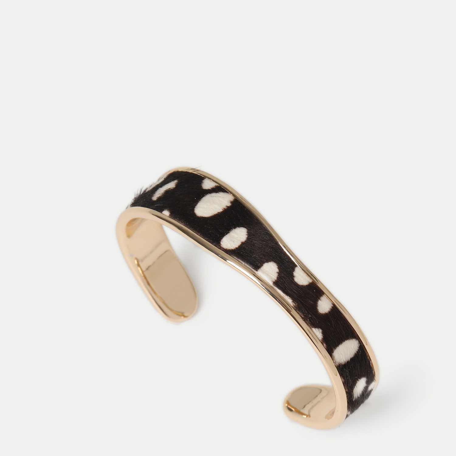 M&S Women's Faux Deer Print Skinny Bangle - Brown Mix