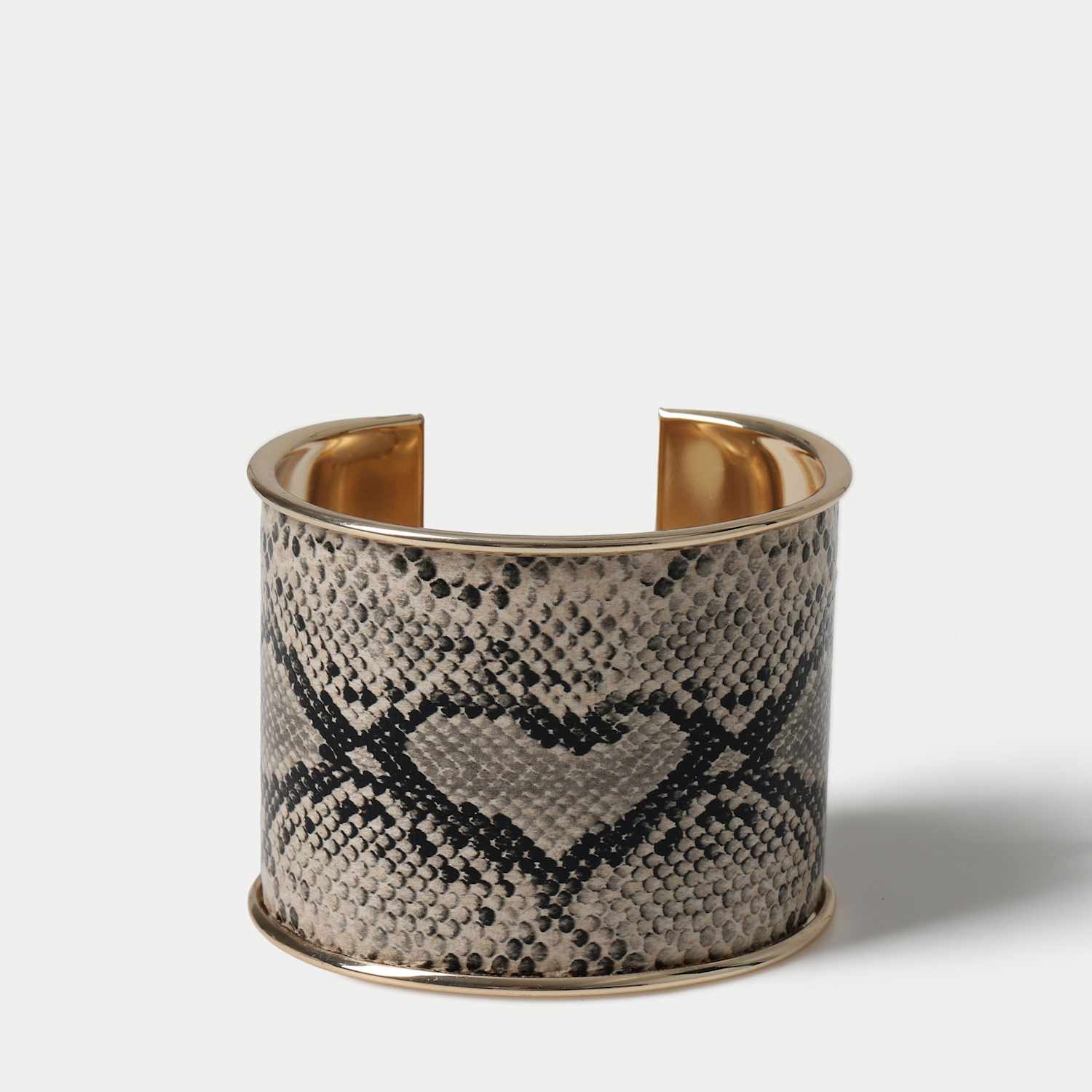 M&S Women's Snakeskin Print Cuff - Gold Mix