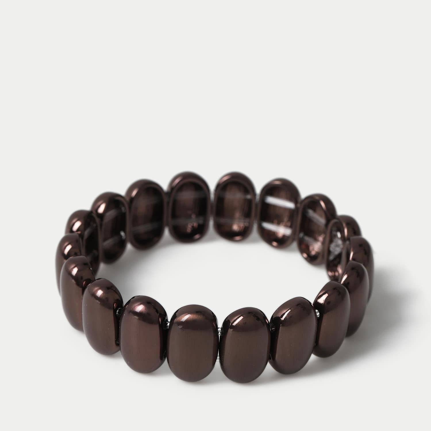 M&S Women's Mini Pebble Stretch Bracelet - Brown
