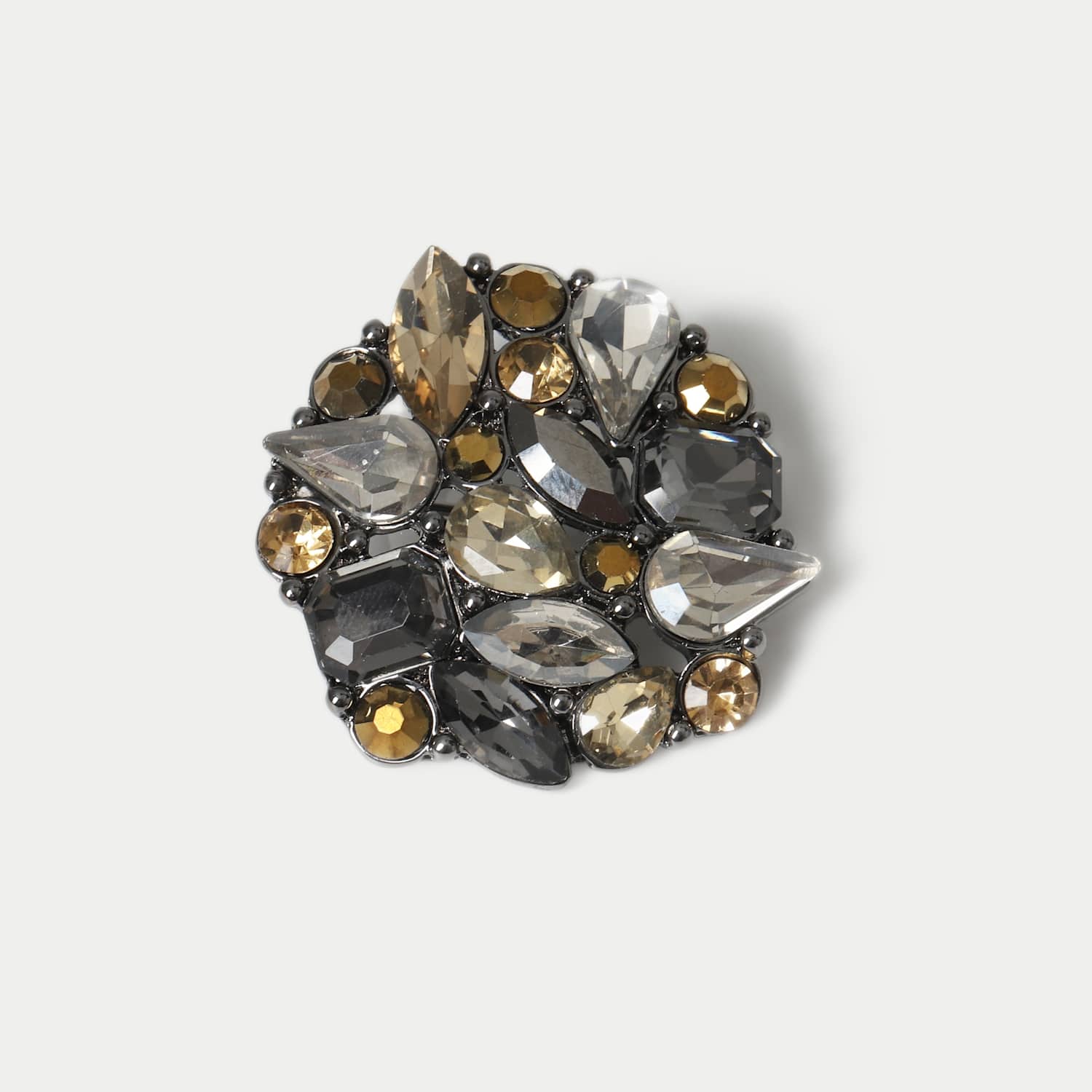 M&S Women's Multicolour Crystal Circular Brooch