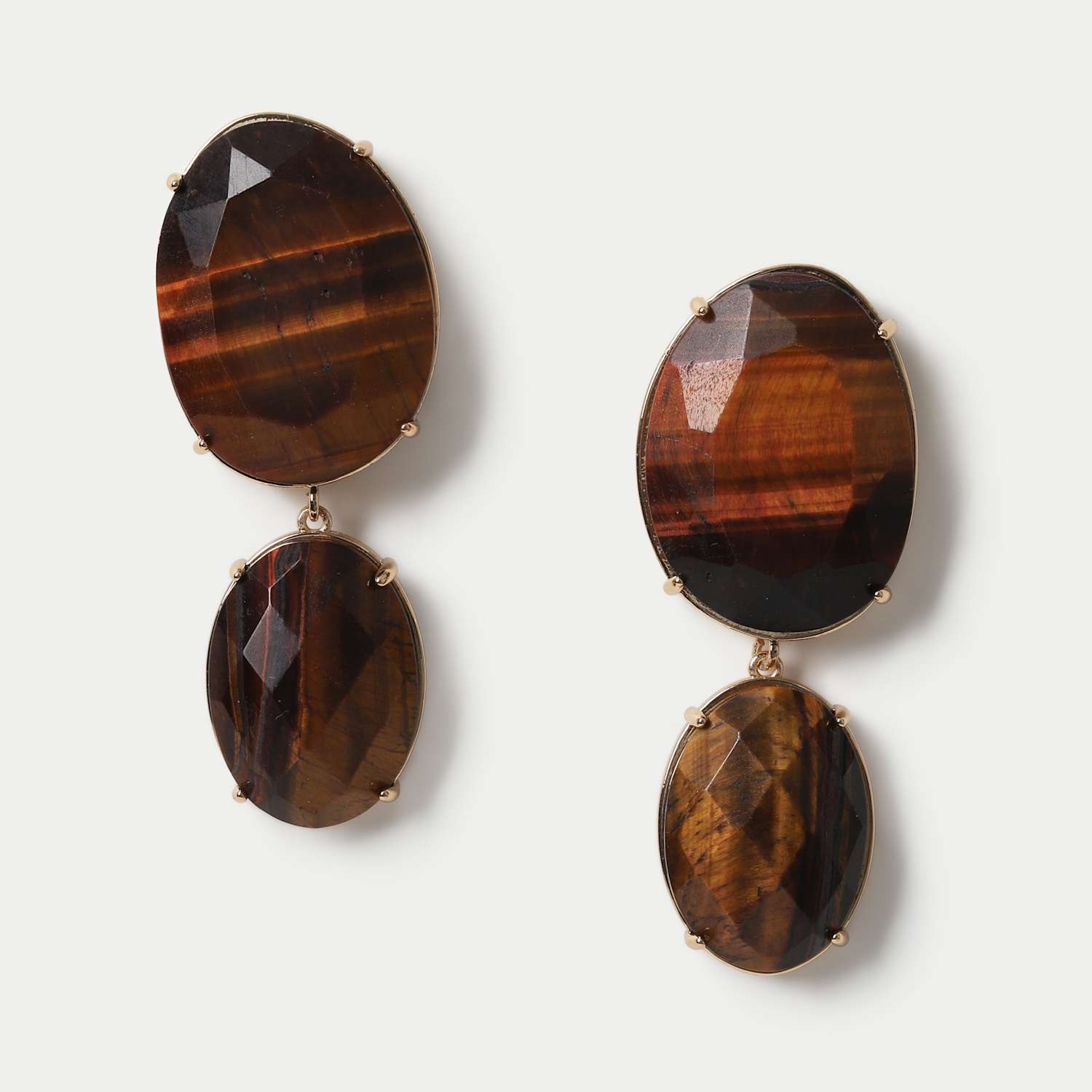 Autograph Women's Tigers Eye Drop Earrings - Brown
