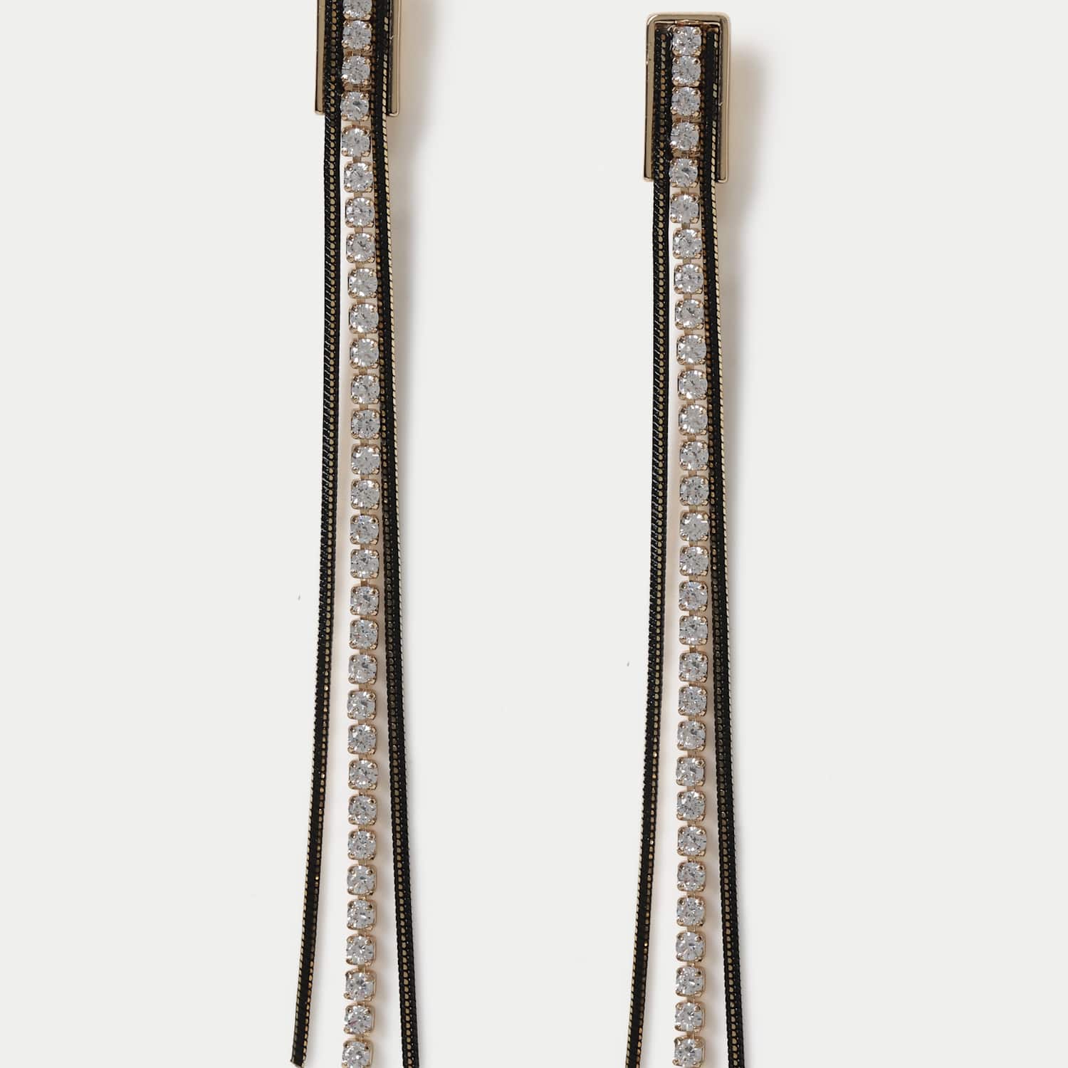 M&S Women's Skinny Cupchain Drop Earrings - Multi