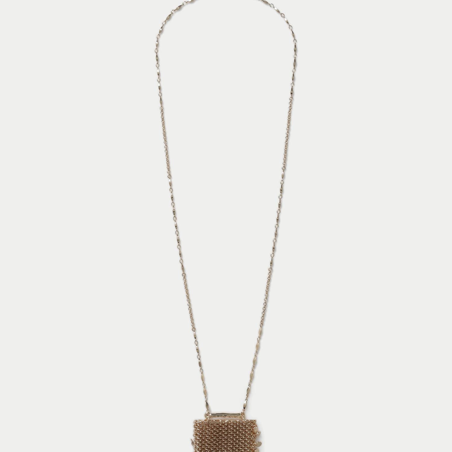 M&S Women's Tassel Bag Pendant Necklace - Gold