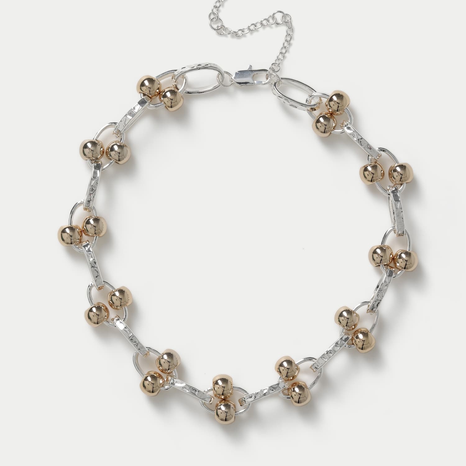 M&S Women's Ball Link Chain Necklace - Gold Mix