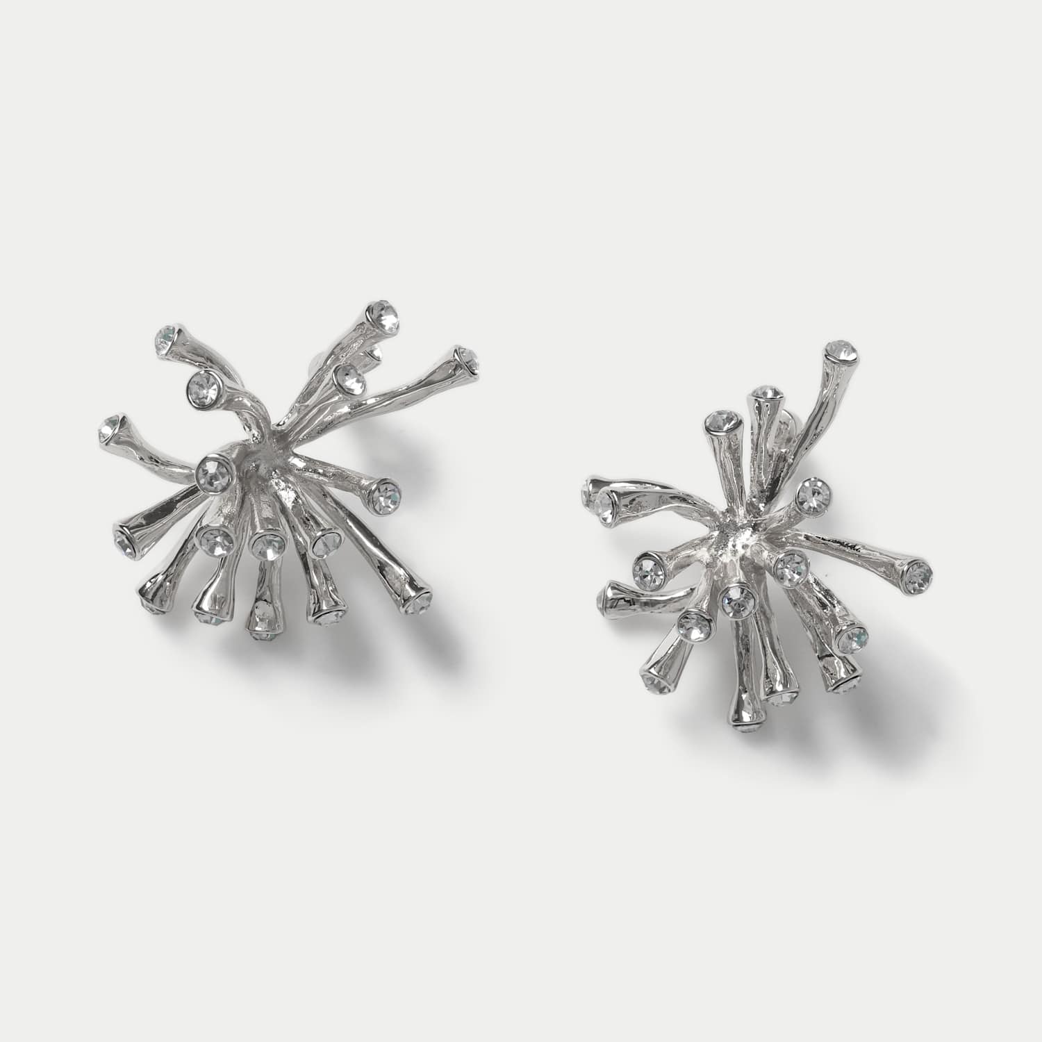 M&S Women's Metal Spray Earrings - Silver