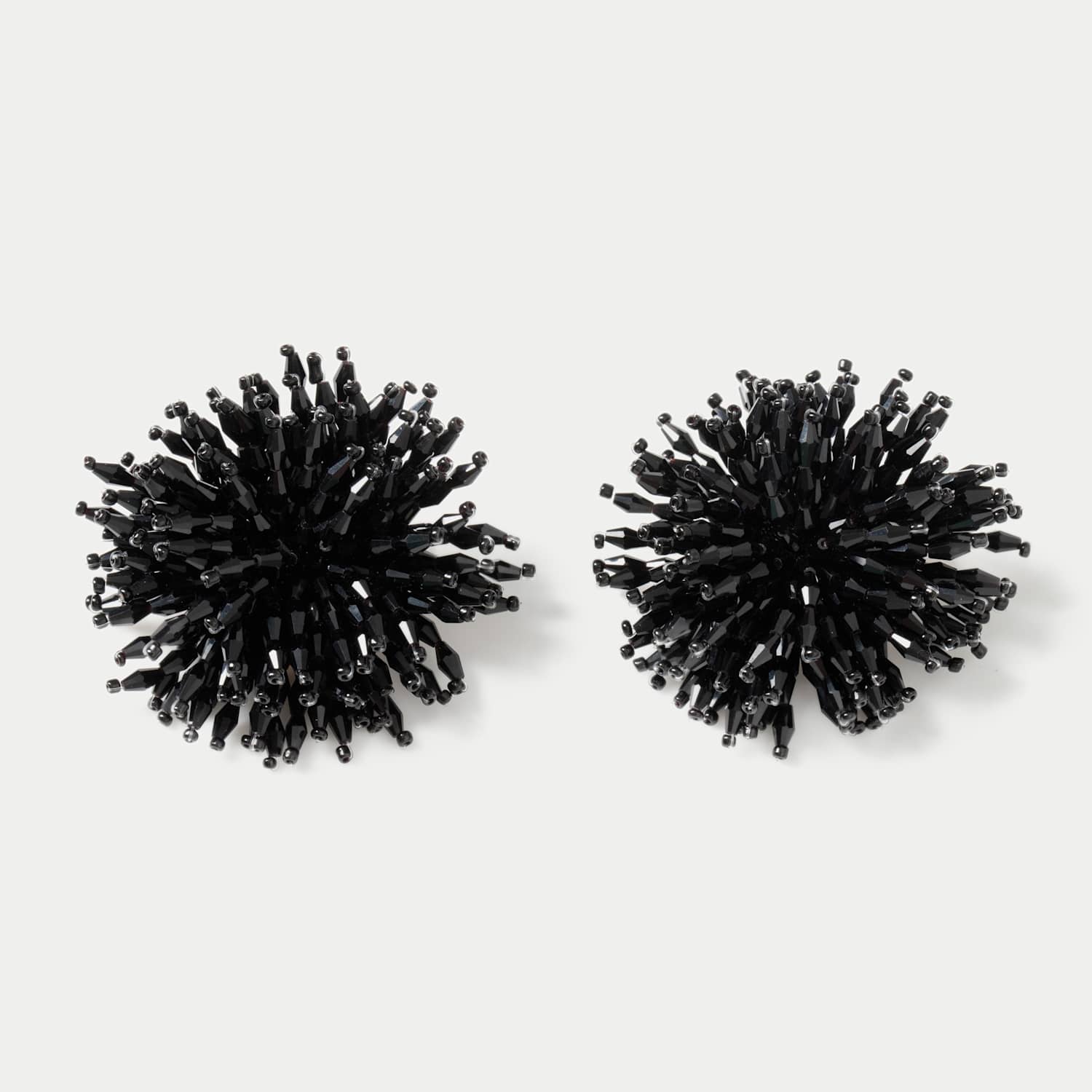 M&S Women's Faceted Bead Spray Earrings - Black