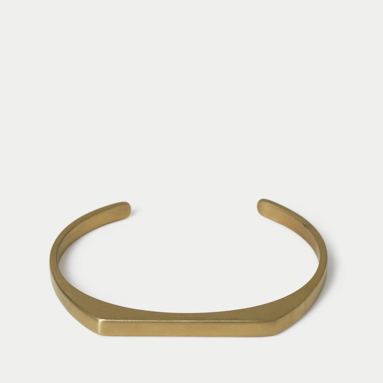 Autograph Men's Auto Stainless Brushed Squared Cuff - Gold