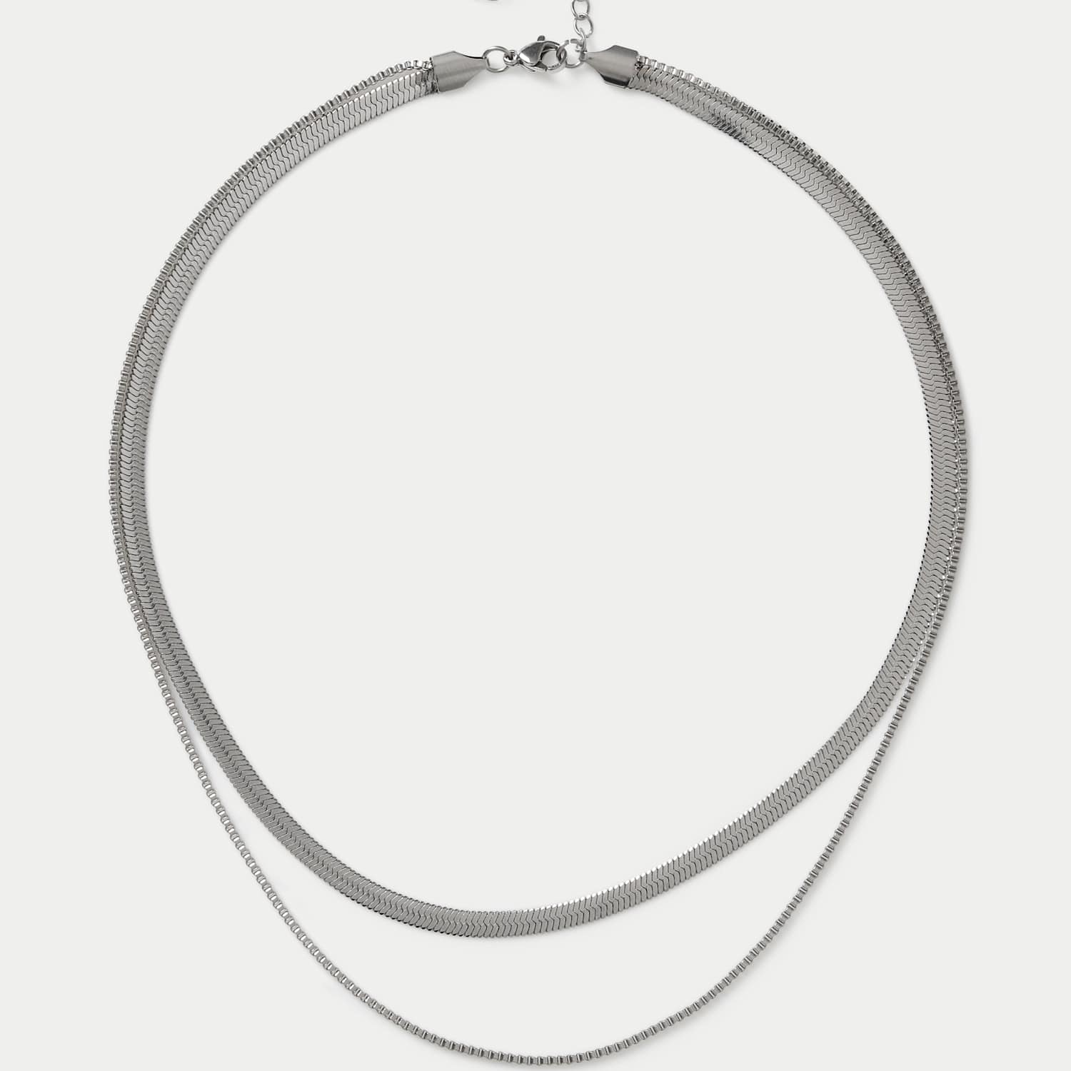 M&S Men's 2 Pack Snake Chain Necklace - Gold