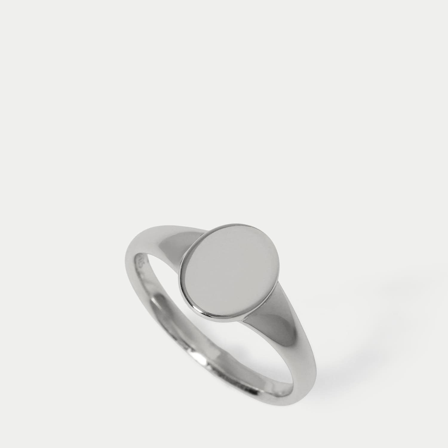 M&S Men's Stainless Signet Ring - S - Silver