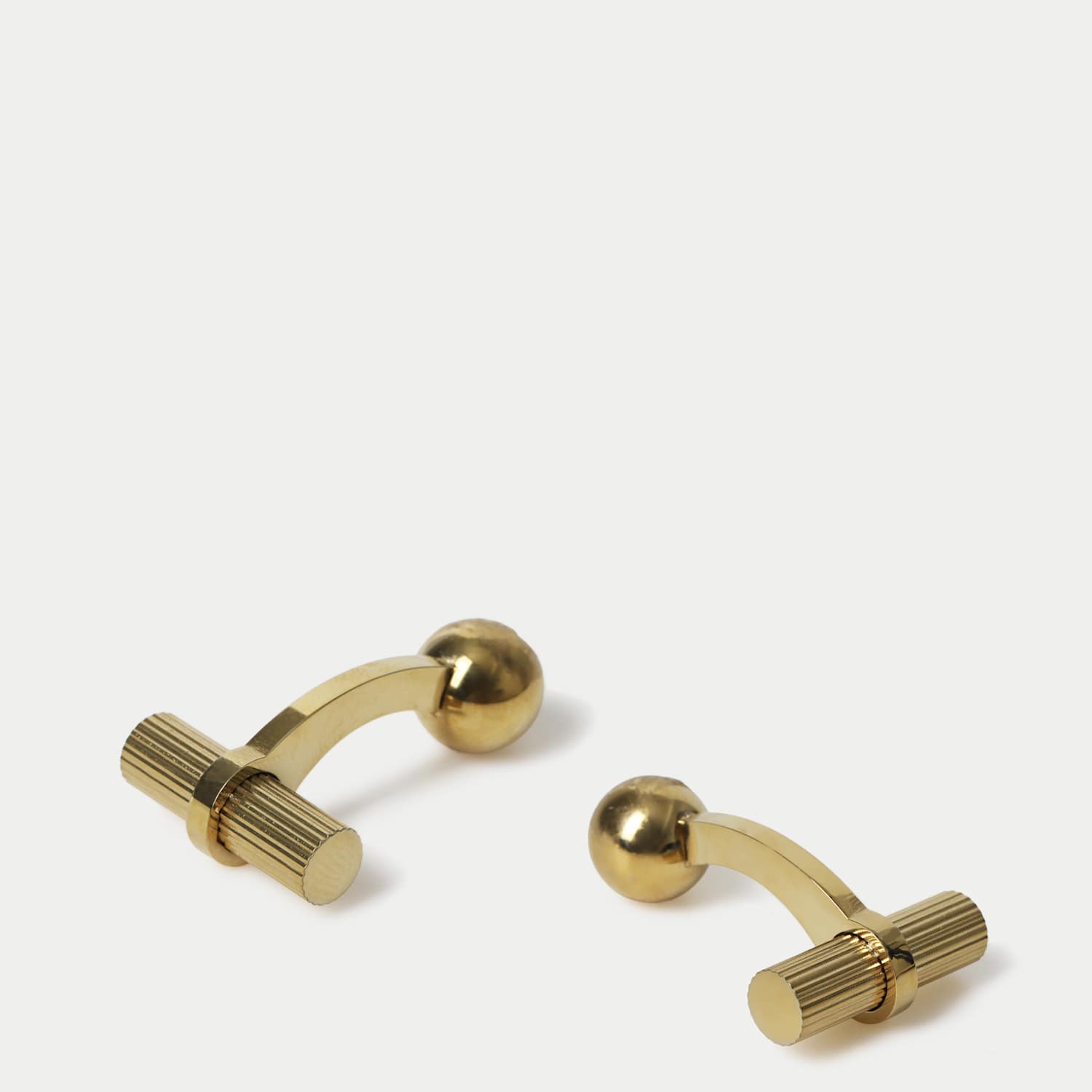 M&S Men's Barrell Engraved Cufflinks - Gold