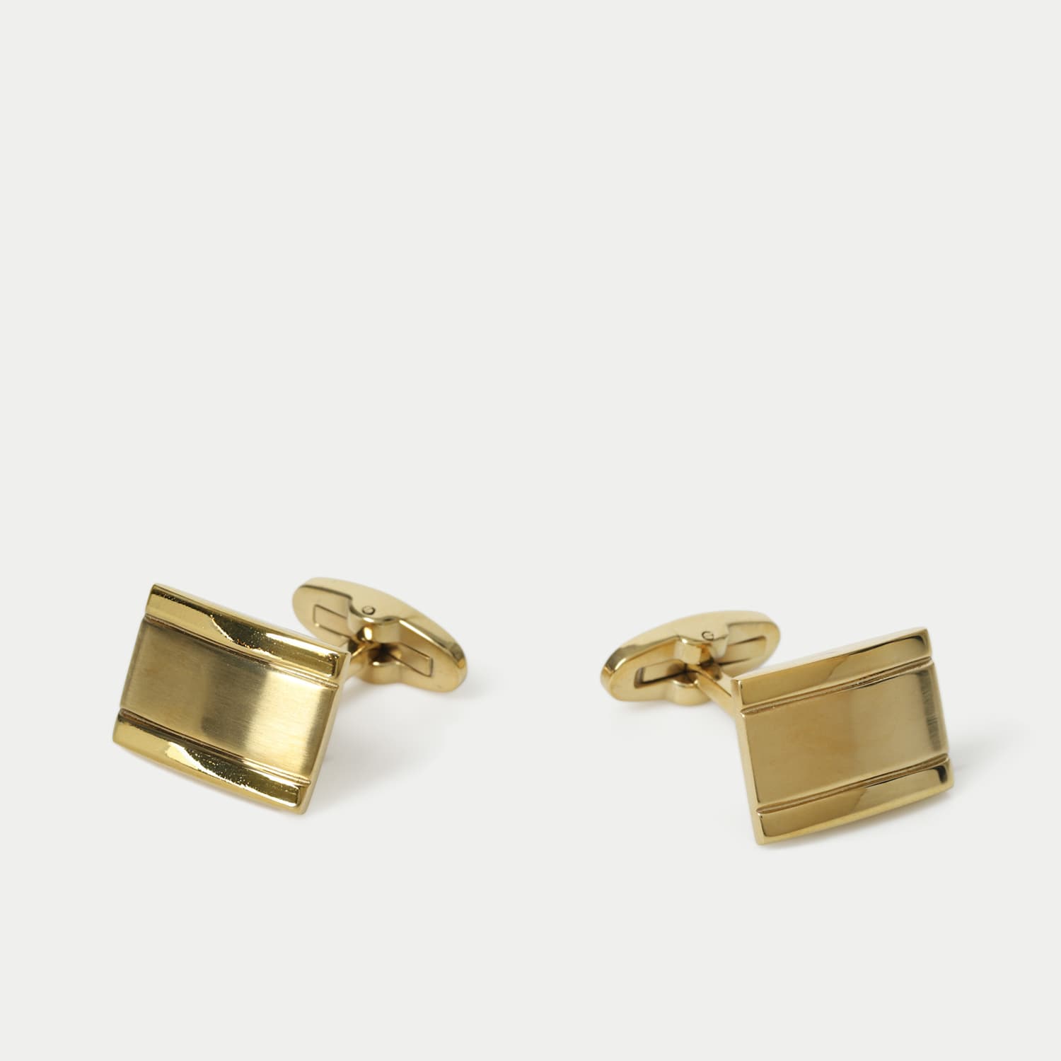 M&S Men's Brushed Cufflinks - Gold