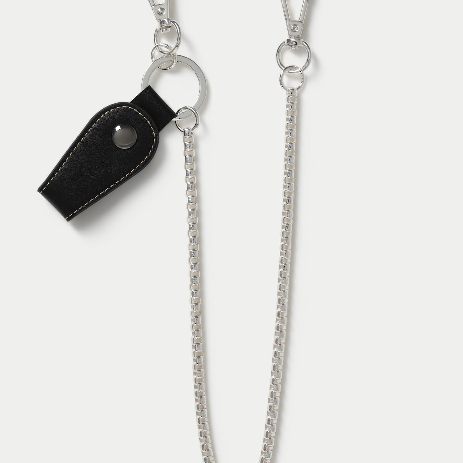 M&S Men's Round Wallet Chain - Silver