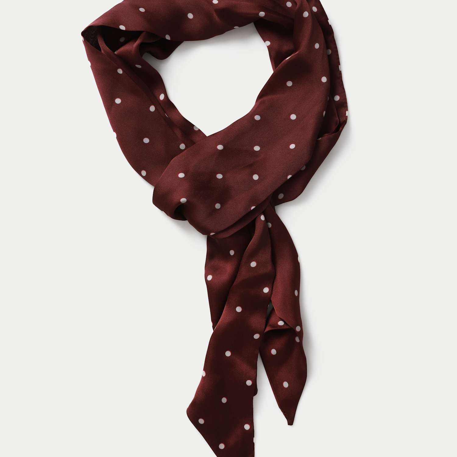M&S Men's Polka Tuxedo Scarf - Burgundy Mix