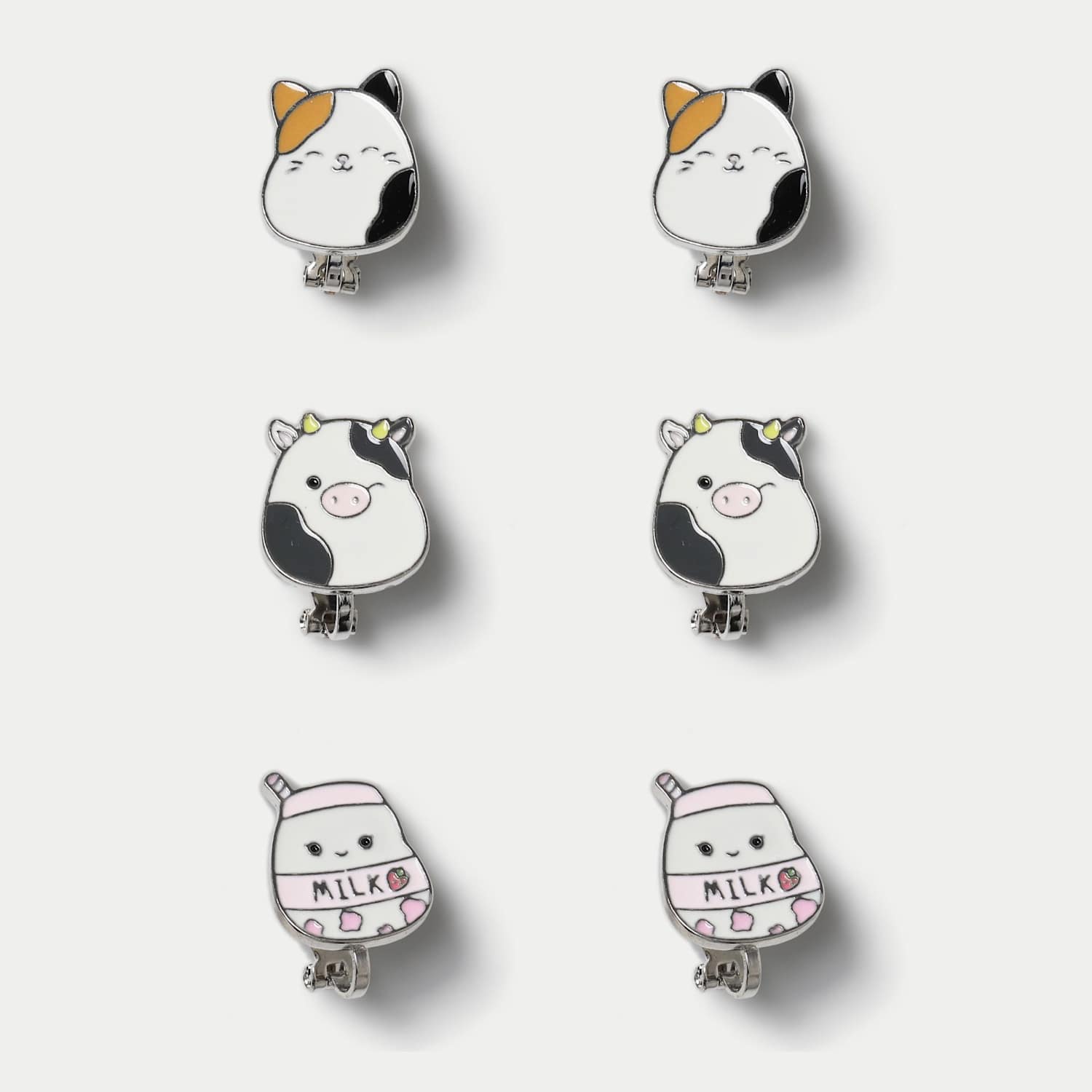 M&S Girls Squishmallows Clip On Earring Pack - Pink Mix