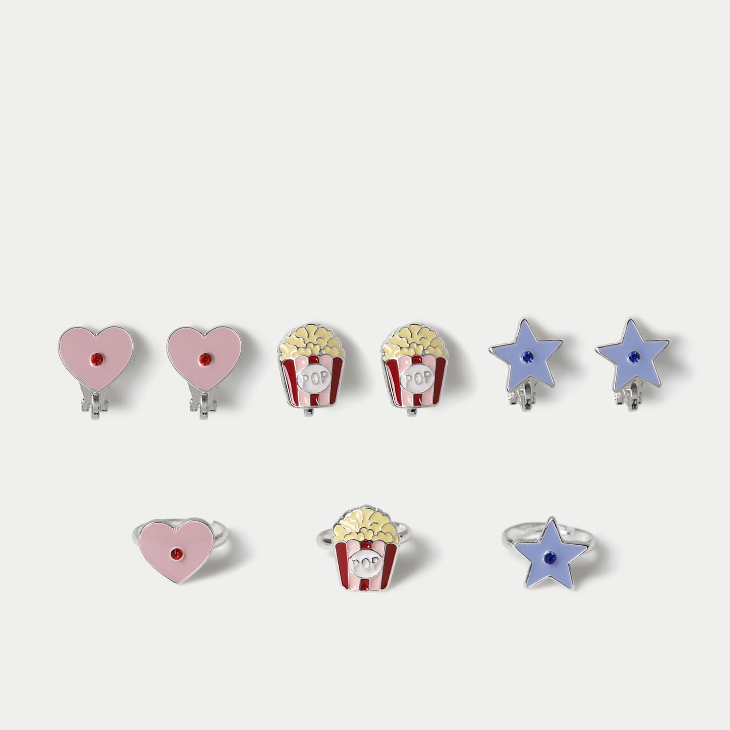 M&S Girls Fun Motif Earring And Ring Pack - Multi