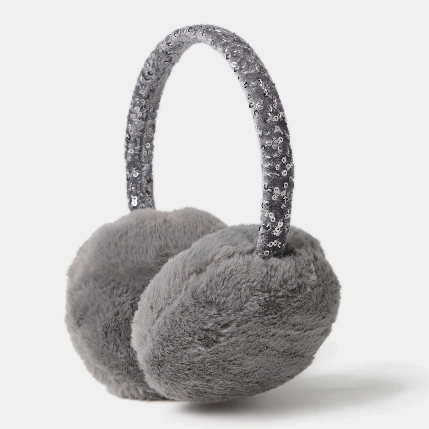 M&S Girls Grey Sequin Earmuff