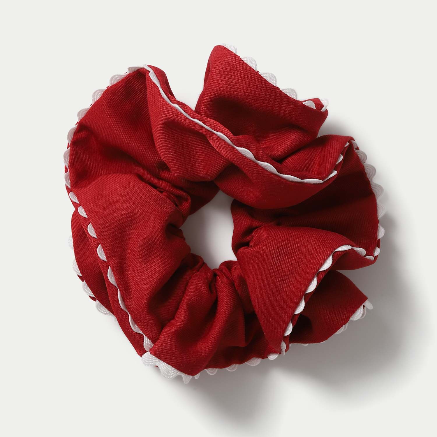 M&S Girls Back To School Red Scallop Scrunchie