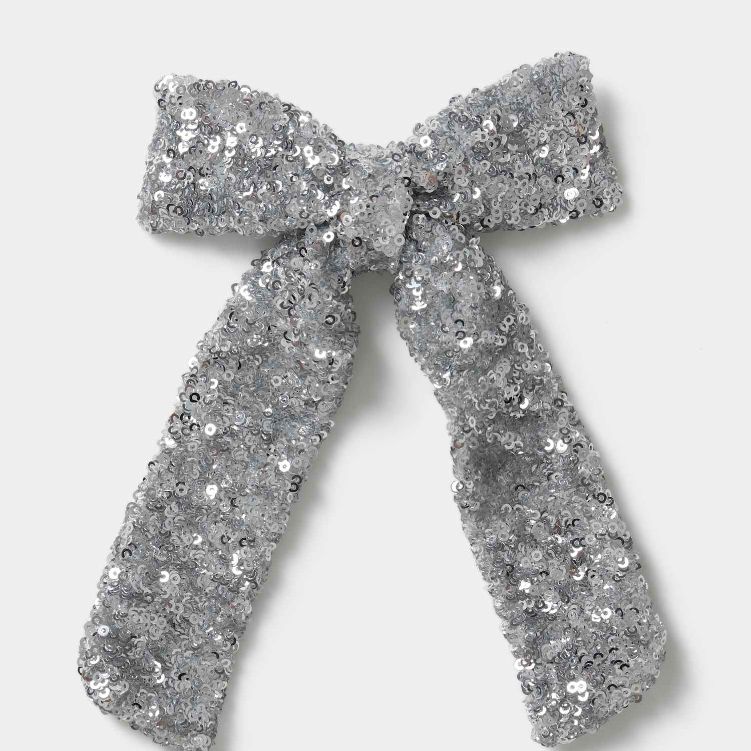 M&S Girls Silver Sequin Bow