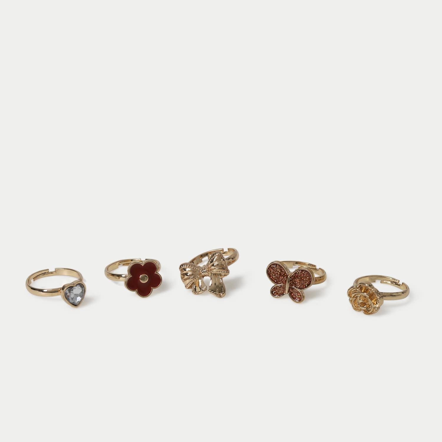 M&S Girls Pretty Motif Ring Pack - Multi