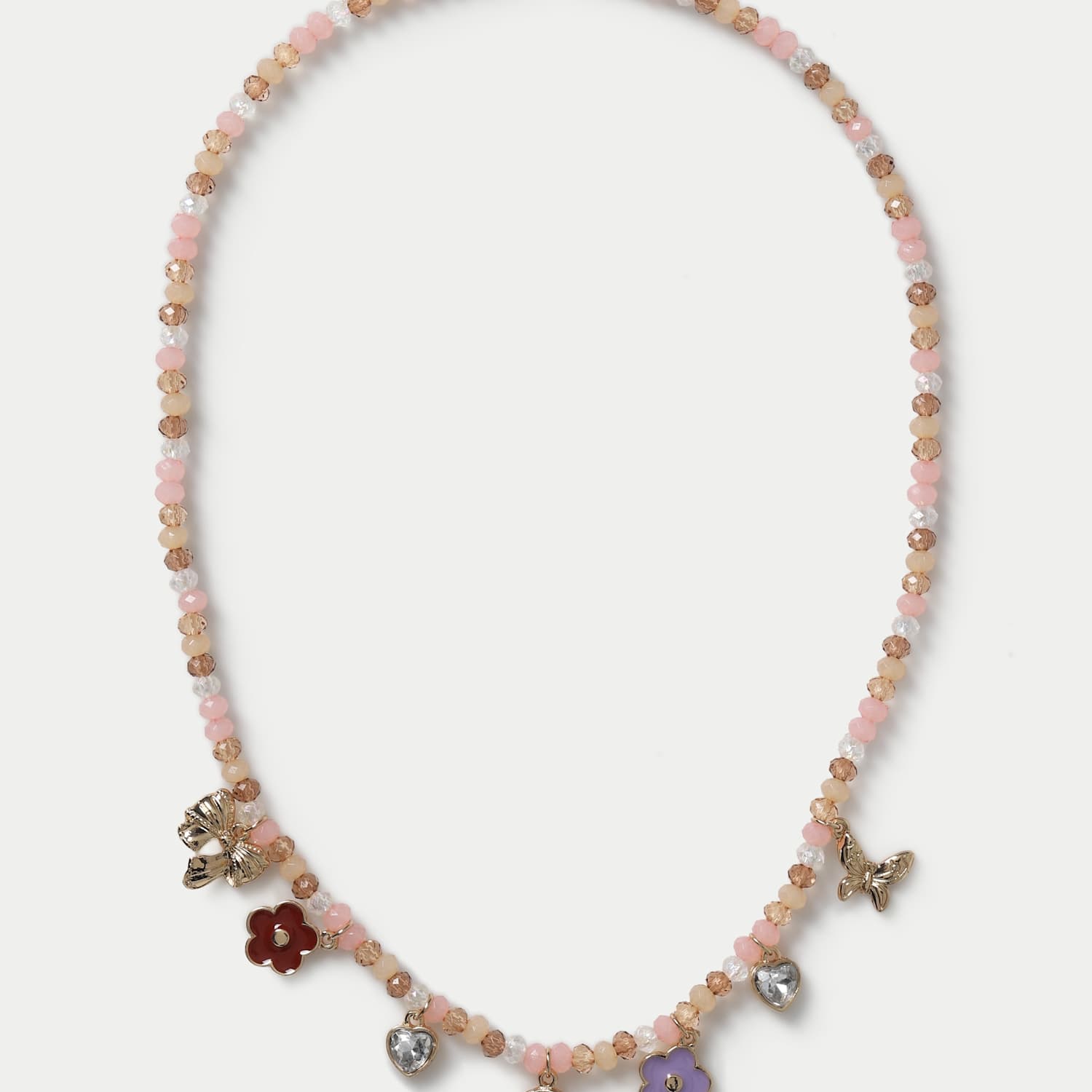 M&S Girls Pretty Motif Stretch Necklace - Multi