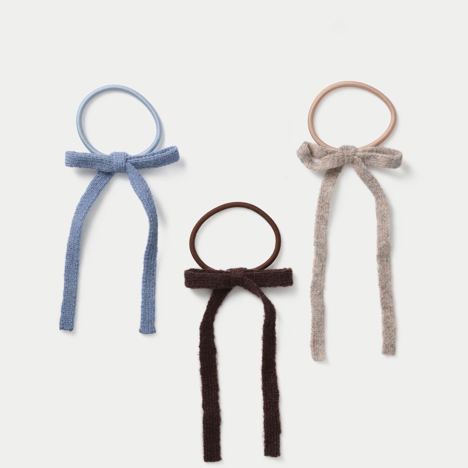 M&S Girls Knitted Long Bow Ponios - Multi